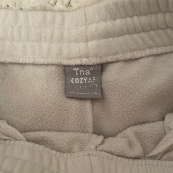 TNA Cozy Fleece Sweatpants - White - Picture 5 of 7